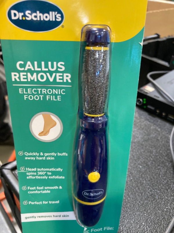 Photo 1 of Dr. Scholl's Callus Remover Electronic Foot File, Electric Hard Skin Removal for Feet, Effortless Soft Smooth Skin in Minutes, Perfect for Travel, for Women & Men, AAA Batteries Included
