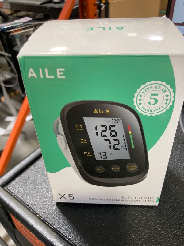 Photo 1 of Blood Pressure Monitor,AILE Blood Pressure Machine Upper Arm Large Cuff(8.7"-16.5" Adjustable),Automatic high Blood Pressure Cuff for Home use (Black)
