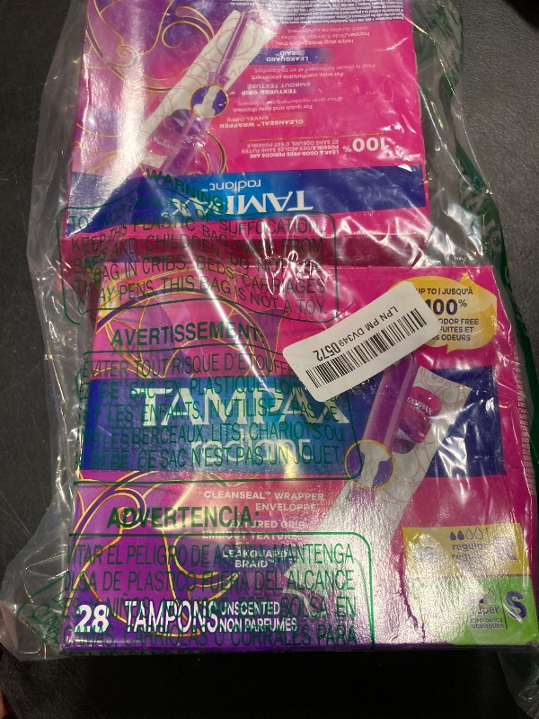 Photo 1 of Tampax Radiant Tampons Multipack, with LeakGuard Braid, Regular/Super Absorbency, Unscented, 28 Count x 3 Packs (84 Count Total) (Packaging May Vary)