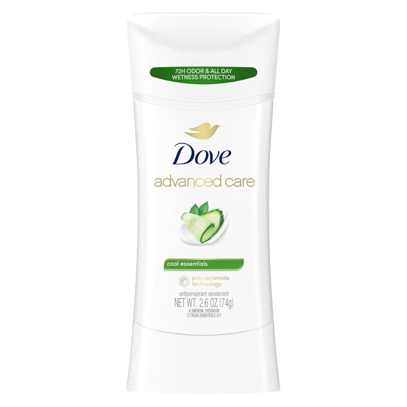 Photo 1 of Dove Advanced Care Antiperspirant Deodorant Stick Cool Essentials 3 ct for helping your skin barrier repair after shaving 72 hour odor control and sweat protection with Pro Ceramide Technology 2.6 oz