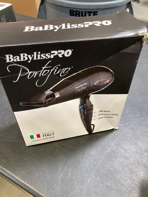 Photo 1 of BaBylissPRO Hair Dryer, Nano Titanium Portofino 2000-Watt Blow Dryer, Hair Styling & Appliances, Black, BPOR1
