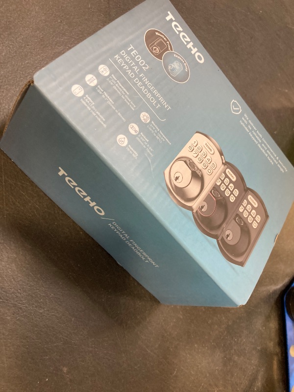 Photo 1 of TEEHO TE002 Fingerprint Door Lock - Keyless Entry Door Lock - Electronic Keypad Deadbolt - Smart Locks for Front Door - Auto Lock - Easy Installation - Satin Nickel