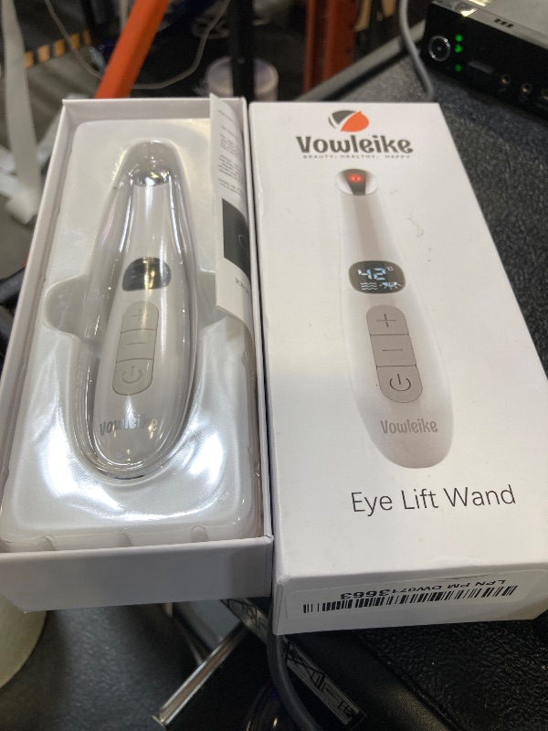 Photo 1 of Vowleike Eye Lift Wand, 3 in 1 Vibrating Red Light 98°F to 113°F LCD Display Eye Massager for Dry Eyes, Dark Circles and Puffiness, Electrical Face, Neck Sculpting Pen for Fine Lines and Wrinkles