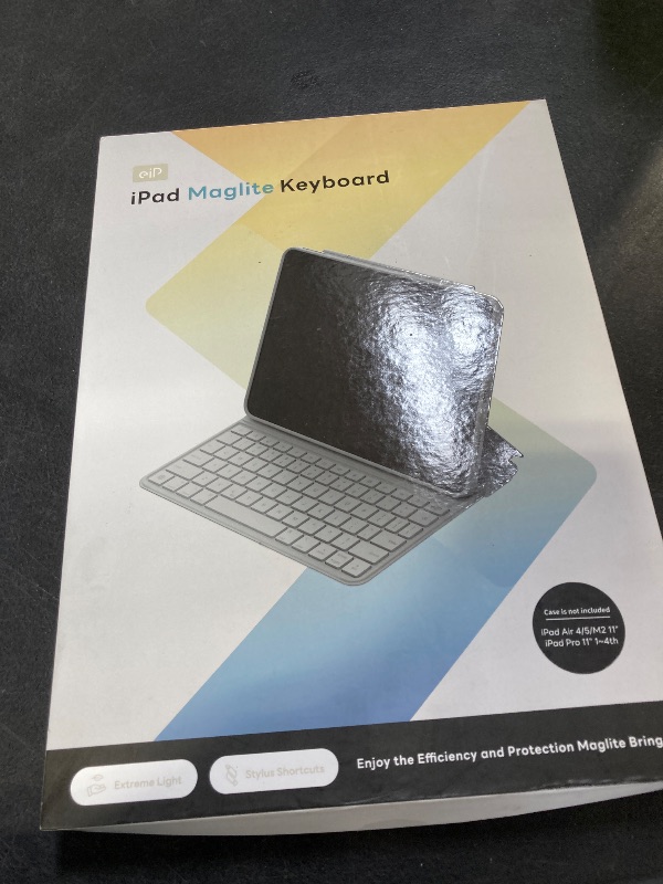Photo 1 of EIP Maglight Keyboard Case for iPad Pro 11" 4th~1st, iPad Air M3/M2/5th/4th, Thin & Light with Patented Stylus Shortcuts (iPad Air M3/M2/5/4 & Pro 11" 1-4th)