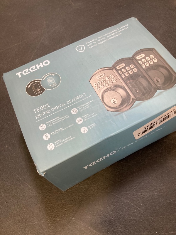 Photo 1 of TEEHO TE001 Keyless Entry Door Lock with Keypad - Smart Deadbolt Lock for Front Door with 2 Keys - Auto Lock - Easy Installation - Satin Nickel