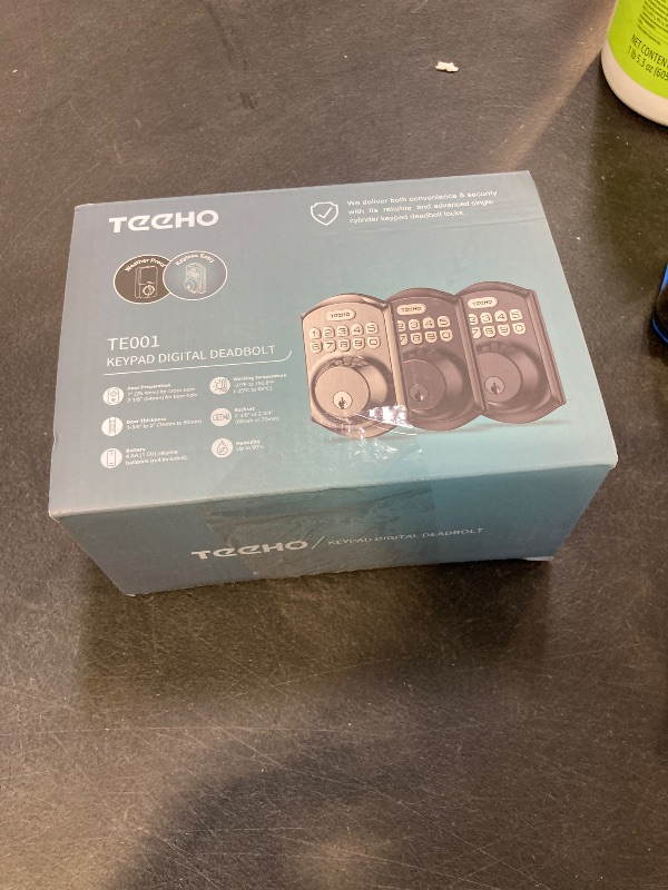 Photo 1 of TEEHO TE001 Keyless Entry Door Lock with Keypad - Smart Deadbolt Lock for Front Door with 2 Keys - Auto Lock - Easy Installation - Matte Black