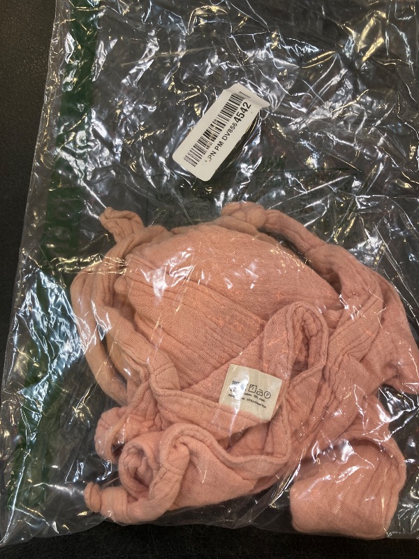 Photo 1 of Little Rawr Easter Basket Stuffers, Organic Cotton Muslin Bunny Loveys for Babies Baby Security Blanket Baby Snuggle Toy Newborn Essentials Must Haves(Rabbit-Pink)