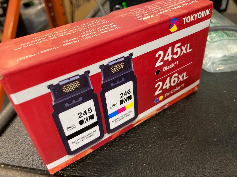 Photo 1 of TOKYOINK 245XL 246XL Combo Pack Remanufactured Ink Cartridge Replacement for Canon Ink 245 and 246 Black Color for Pixma MG2522 MX490 TR4520 MX492 TS202 TS3322 MG2500 TR4500 Printer Ink PG-245 CL-246