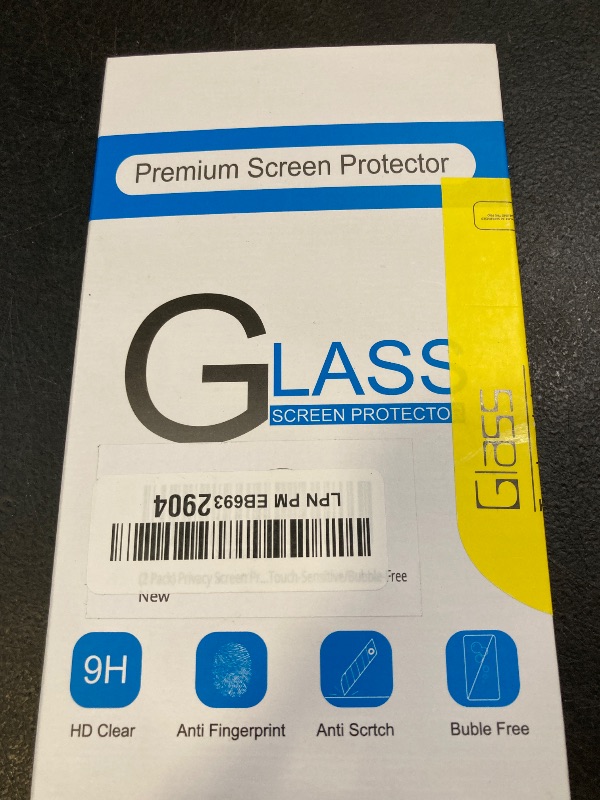 Photo 1 of (2 Pack) Privacy Screen Protector Compatible for iPhone 16 Pro Max Tempered Glass - Red to Green Gradient/Shatterproof/Anti-Scratch/Mirror Finish/Blue Light Blocking/Touch-Sensitive/Bubble-Free