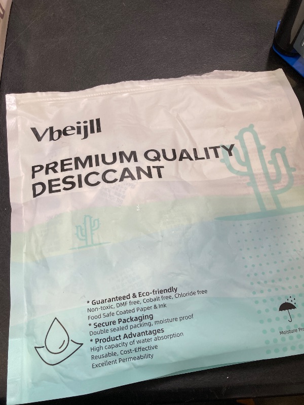Photo 1 of Vbeijll Premium 5 Gram 45 Pcs Desiccant Silica Gel Packets with Color Indicating - Rechargeable Moisture Absorbers for Food Grade Silica Packets for Foods, Seeds, 3D Filaments, Electronics, Safes