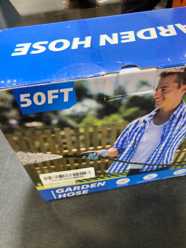 Photo 1 of Toolasin Garden Hose 50ft, Non-Expanding, Lightweight, Leak-Proof Metal interface, No-Knots, Portable, Wear-Resistant, Sturdy, Flexible, 3/4GHT, Water Hose for Yard, Garden