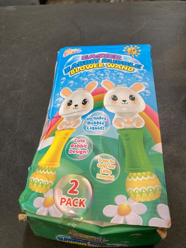 Photo 1 of SpringFlower Bubble Blower Wand, Automatic Bubble Blower with Light for Kids, Bubble Maker for Summer Party Favor Supplies, Bubble Solution Summer Toy Birthday,Wedding, Party