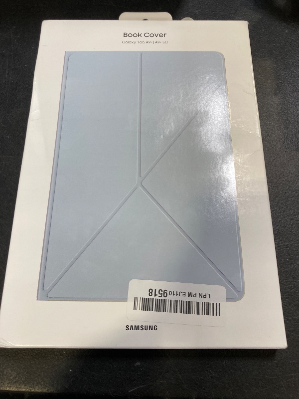 Photo 1 of SAMSUNG Galaxy Tab A9+ Book Cover, Tablet Protector Case, Foldable Stand with Landscape and Portrait Modes, Protective Against Bumps and Scratches, Auto Screen On/Off, US Version, Blue