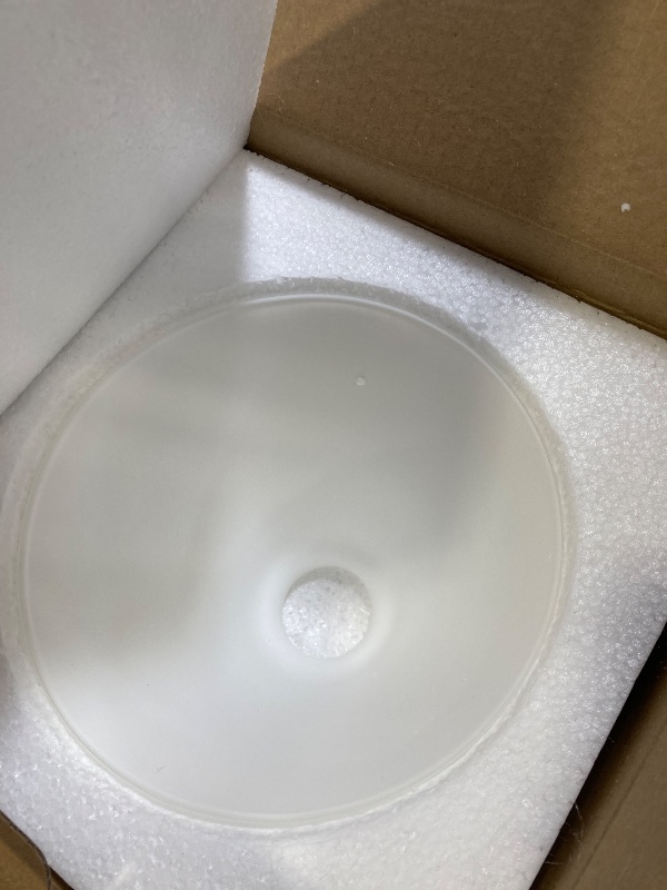 Photo 1 of Permo Lighting Fixture Replacement Funnel Flared White Glass Shade