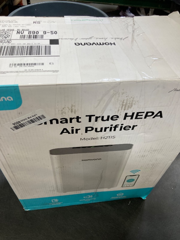Photo 1 of Homvana Smart Air Purifiers for Home Larger Room Bedroom Up to 1250 Sq Ft, H13 True HEPA Washable Filter with Air Quality Indicator (SilentAir Tech), Auto Mode, Remove 99.97% for Pets Allergies Smoker
