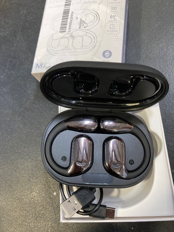 Photo 1 of AI Language Translator Earbuds, OWS Real-Time 3-in-1 Translation Earbuds 144 Languages & Accents, Translation Device for Travel Business Learning, Ebony
