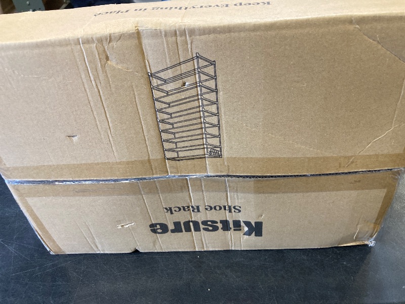 Photo 1 of Kitsure Shoe Rack - Premium Non-Woven Shoe Rack Shelf, Shoe Organizer for Closet, Entryway, Garage & Corridor, Sturdy & Durable Long Stackable Shoe Shelves, 5X-Large, Black