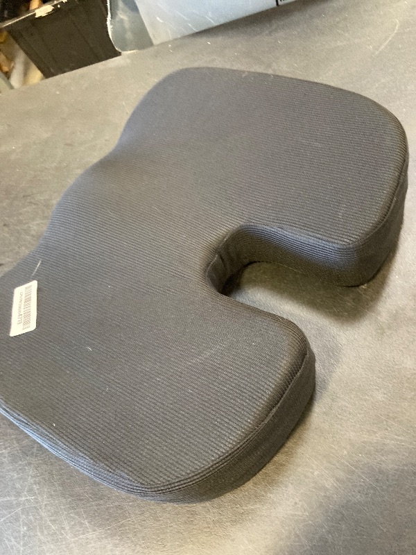 Photo 1 of 5 STARS UNITED Seat Cushion for Tailbone Pain Relief – Memory Foam Lifting Pillow for Coccyx, Hip, Hemorrhoid, Sciatica & Post-Surgery Recovery – Wheelchair, Car, Desk, Gaming & Office Chairs, Black