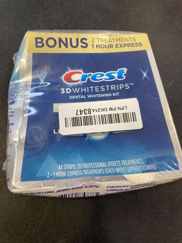 Photo 1 of Crest 3D Whitestrips Professional Effects, Whitestrip 3D White, Teeth Whitening Strip Kit, 44 Strips (22 Count Pack), Crest Teeth Whitening Strips, Teeth Whitening Kit