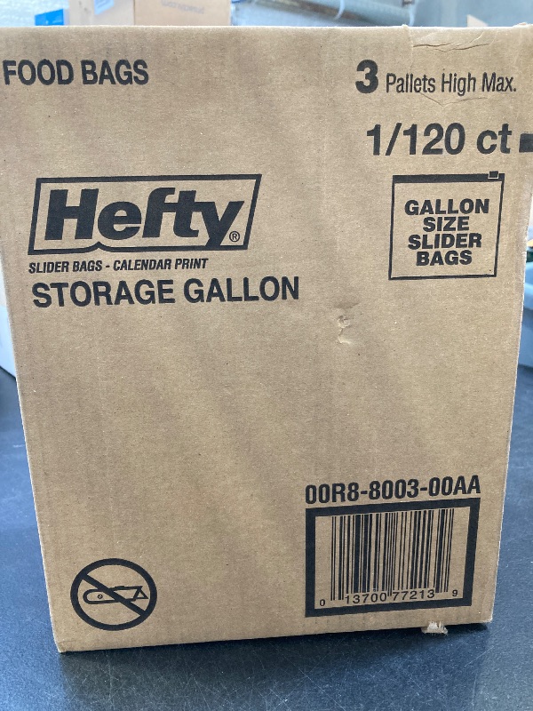 Photo 1 of Hefty Slider Calendar Storage Bags, Gallon Size, 30 Count (Pack of 4), 120 Total