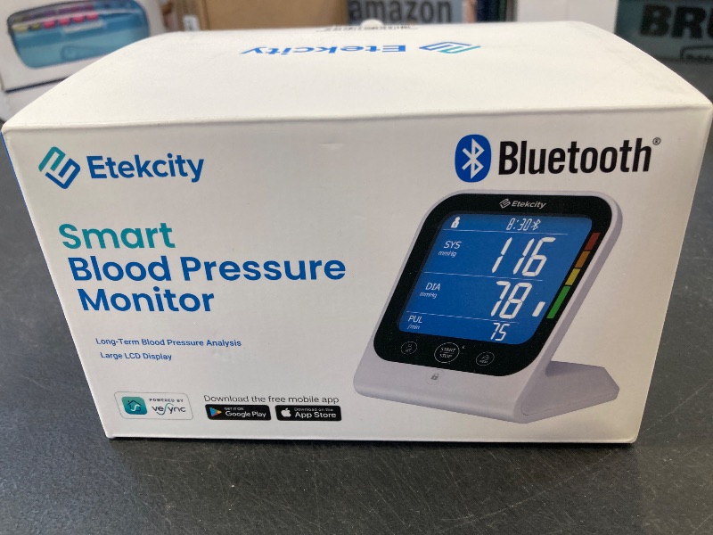 Photo 1 of Etekcity FSA HSA Store Eligible Blood Pressure Monitor for Home Use, Smart Upper Arm Automatic Bluetooth BP Machine with App, Cuff for Standard to Large Size, Rechargeable, Home Medical Diagnostic Kit