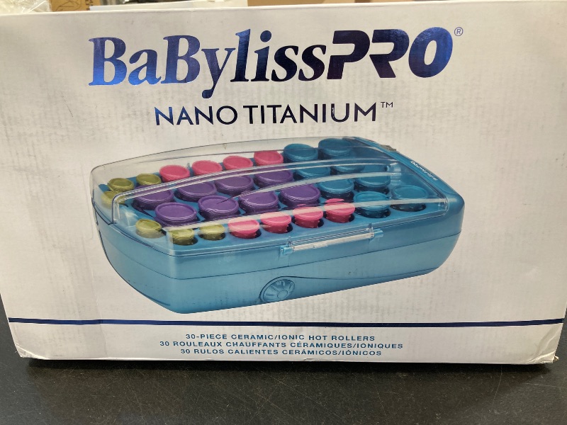 Photo 1 of BaBylissPRO Hot Rollers For All Hair Lengths, Nano Titanium Hair Styling Tools & Appliances, 30 Count (Pack of 1) BABNTHS40
