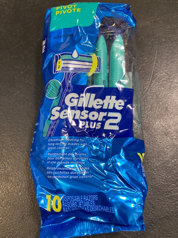 Photo 1 of Gillette Sensor2 Plus Pivoting Head Men’s Disposable Razors, 10 Count (Pack of 3)