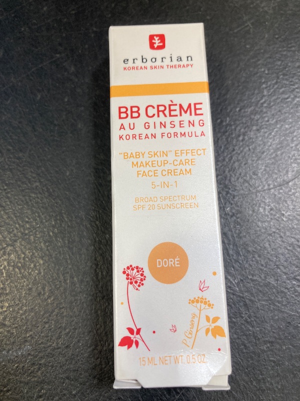 Photo 1 of Erborian BB Cream with Ginseng, Tan (Dore) - Lightweight Buildable Coverage with SPF 20 & Ultra-Soft Matte Finish Minimizes Pores & Imperfections - Korean Face Skincare - 0.5 Oz