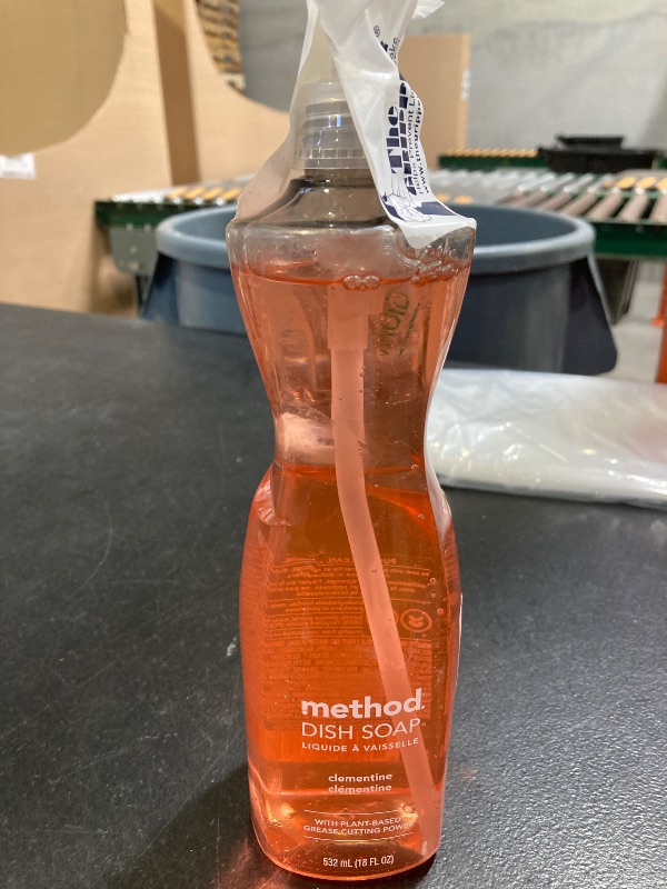 Photo 1 of Method Gel Dish Soap, Clementine Scent, Biodegradable Formula, Tough on Grease & Stuck-on Food, Cruelty Free Formula, Made with Recycled Plastic, 18 Fl Oz