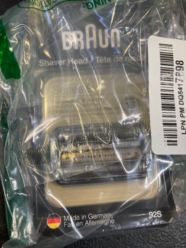 Photo 1 of Braun Series 9 Electric Shaver Replacement Head - 92S - Compatible with all Series 9 Electric Razors 9290cc, 9291cc, 9370cc, 9293s, 9385cc, 9390cc, 9330s, 9296cc