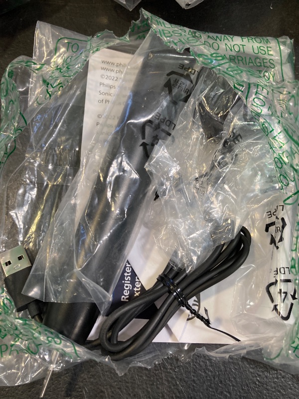 Photo 1 of Philips Sonicare 4100 Rechargeable Electric Toothbrush, with Pressure Sensor, 2 Intensity Settings, SmarTimer and QuadPacer, 14-Day Battery Life, Black, Model HX3681/24