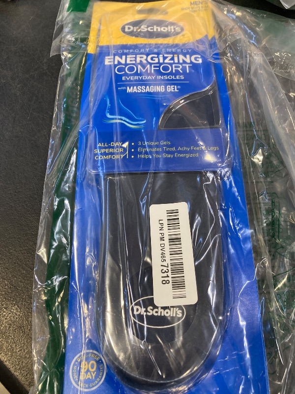 Photo 1 of Dr. Scholl’s Energizing Comfort Men’s Everyday Insoles with Massaging Gel - Clinically Proven, All-Day Energy and Comfort Inserts with Patented Triple Gel Design - Shock Absorbing, Arch Support - Shoe Sizes - 8-14