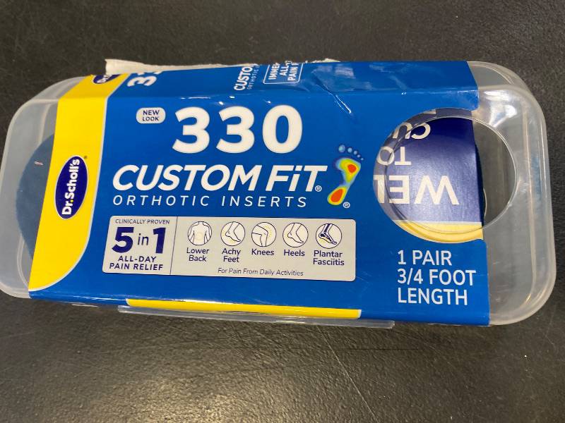 Photo 1 of Dr. Scholl’s Custom Fit Orthotics 3/4 Length Inserts CF 330, 5-in-1 All-Day Pain Relief for Feet, Lower Back, Knees, Heel & Plantar Fasciitis, Arch Support Shoe Insoles for Men Women, FSA HSA Eligible