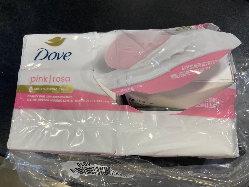 Photo 1 of Dove Beauty Bar Soap Pink Rosa 6 Count for Soft, Smooth Skin, Cleans & Moisturizes 3.75 oz