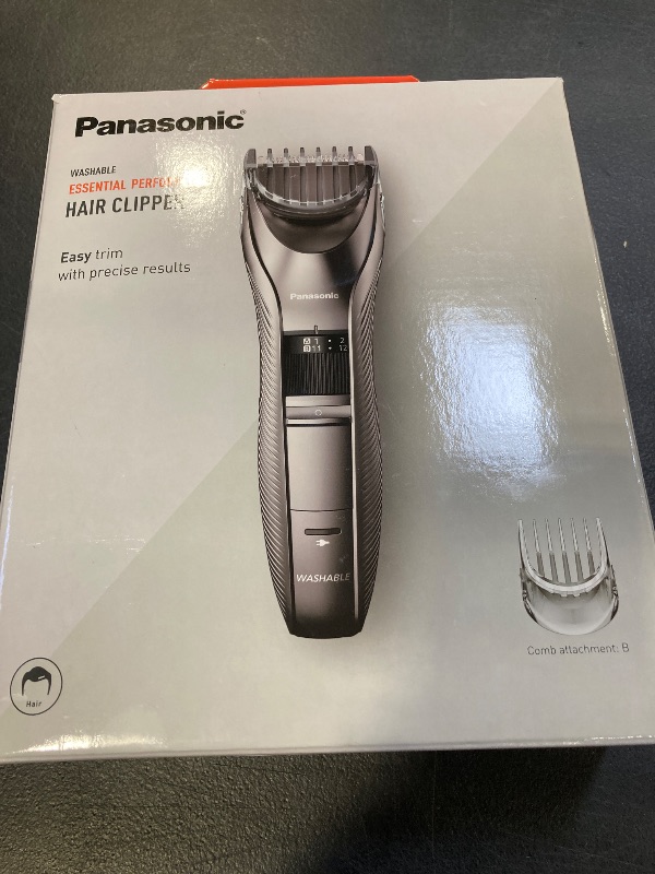 Photo 1 of Panasonic Performance Hair Clippers with 2 Attachments and Adjustable Length Settings, Corded or Cordless Trimmer for Hair and Beard - ER-GC63-H (Silver)