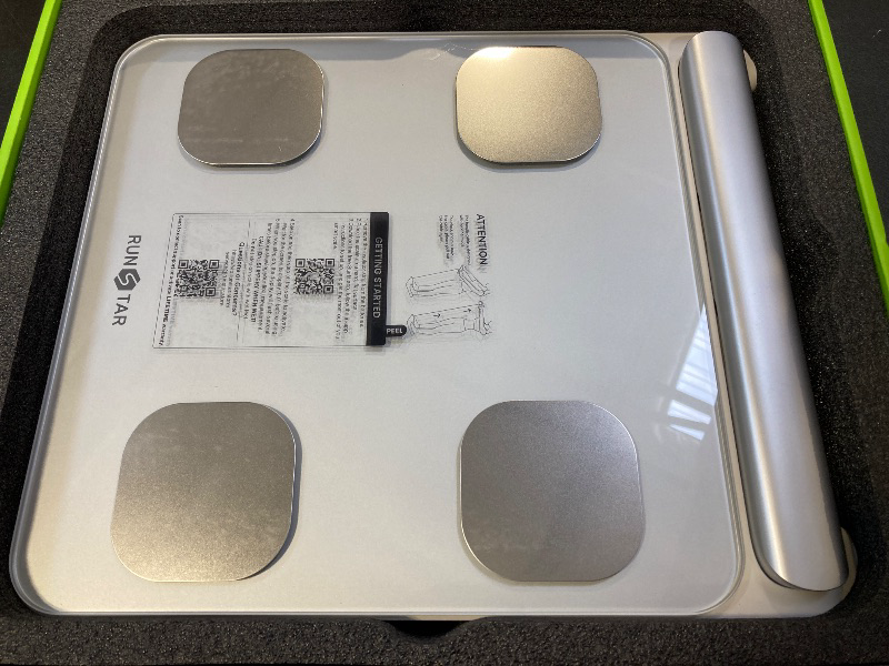 Photo 1 of Runstar Smart Scale for Body Weight and Fat Percentage 8-Electrode, Bathroom Scale FSA or HSA Eligible Digital Handle Display with BMI, Body Fat & Muscle Mass 28 Body Composition and Body Score Report