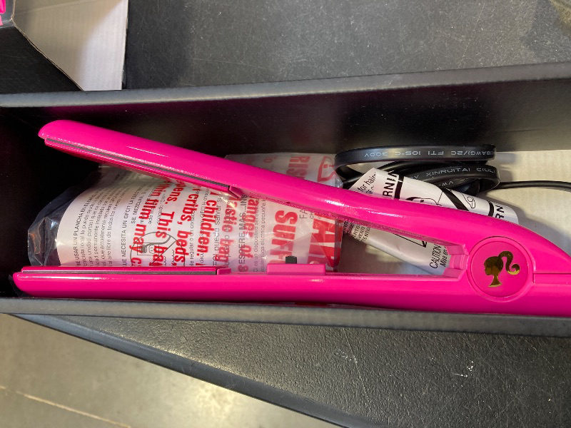 Photo 1 of CHI X Barbie 65th Anniversary Ceramic Flat Iron, Straightener for A Smooth Finish, Adjustable Temperature, 1" Iron