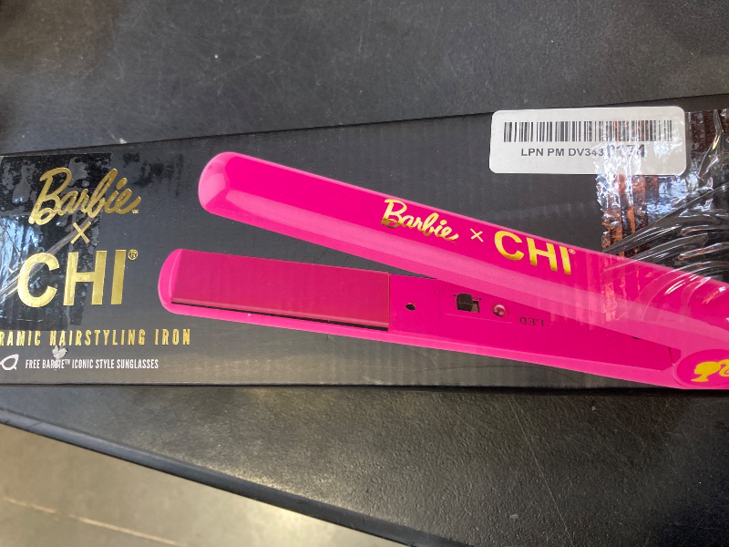 Photo 1 of CHI X Barbie 65th Anniversary Ceramic Flat Iron, Straightener for A Smooth Finish, Adjustable Temperature, 1" Iron