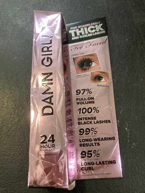Photo 1 of Too Faced Damn Girl 24-Hour Mascara | Volumizing, Lengthening + Curling for Smudge-Resistant Lashes, 0.44 Fl Oz