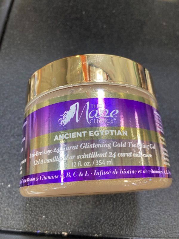 Photo 1 of The Mane Choice Ancient Egyptian Anti-Breakage & Repair 24 Karat Gold Twisting Hair Gel, Definition & Shine Braid Gel for Dry, Damaged, Color or Chemically-Treated Hair, Fights Split Ends, 12 Oz