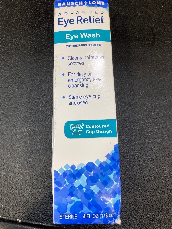 Photo 1 of Bausch & Lomb Advanced Eye Relief, Eye Wash Solution, Cleanses, Refreshes, and Soothes for Daily or Emergency Use, 4 Fl Oz (Pack of 6)
