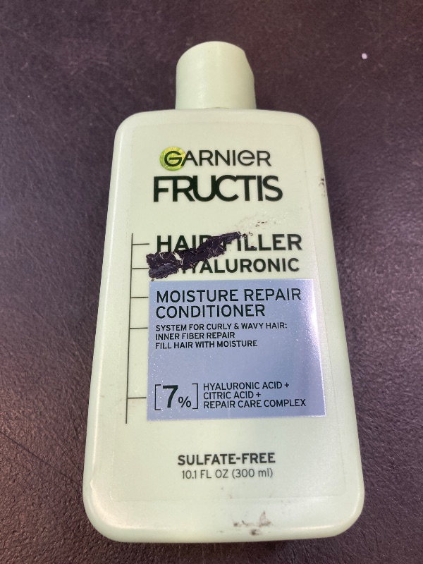 Photo 1 of Garnier Fructis Hair Filler Moisture Repair Conditioner, Sulfate Free Conditioner for Curly, Wavy Hair with Hyaluronic Acid, 10.1 Fl Oz, 1 Count
