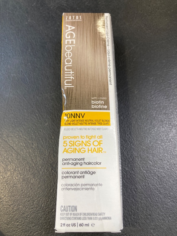 Photo 1 of AGE beautiful Permanent Hair Color Dye Liqui Creme | 100% Gray Coverage | Anti-Aging Haircolor | Biotin for Thicker, Fuller Hair | Salon Coloring | 10NNV Very Light Intense Neutral Violet Blonde