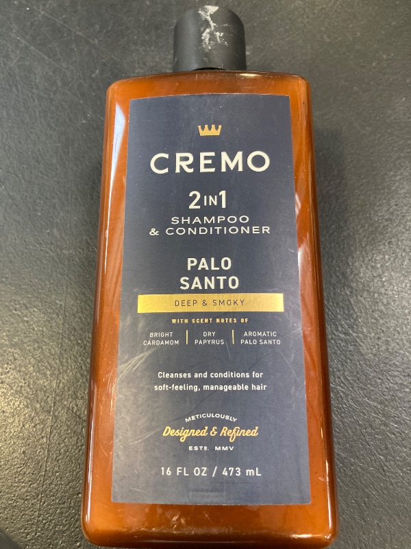 Photo 1 of Cremo Palo Santo Barber Grade 2-n-1 Shampoo & Conditioner, Notes of Bright Cardamom, Dry Papyrus and Aromatic Palo Santo,16 Fl Oz