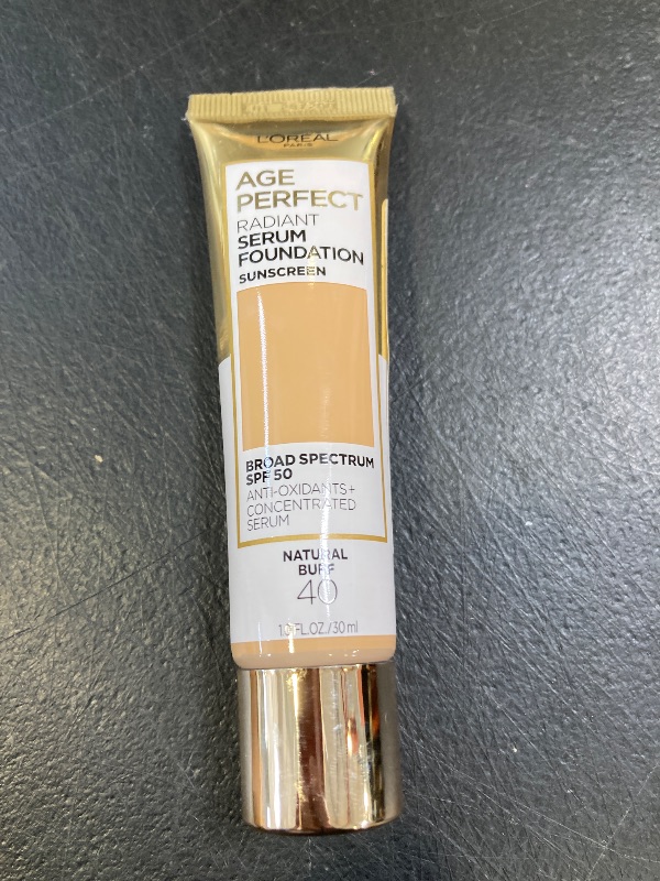 Photo 1 of L'Oreal Paris Age Perfect Radiant Serum Foundation with SPF 50, Natural Buff, 1 Ounce