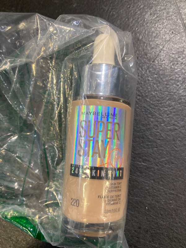 Photo 1 of Maybelline Super Stay Up to 24HR Skin Tint, Radiant Light-to-Medium Coverage Foundation, Makeup Infused With Vitamin C, 220, 1 Count