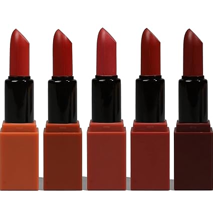 Photo 1 of IS'MINE 5PCS Matte Lipstick Makeup Set, Natural Nude Lipstick Velvet Smooth Not Fade Waterproof Mini Lipstick Set 