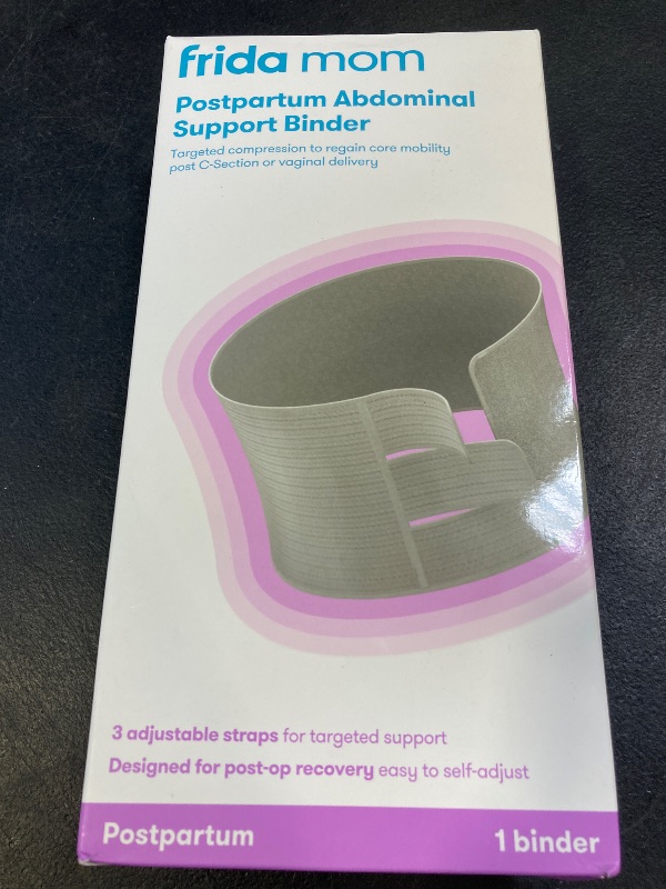 Photo 1 of Frida Mom Belly Binder Postpartum Recovery, for Natural Delivery & C-Section Recovery, 9" High Adjustable Compression Wrap
