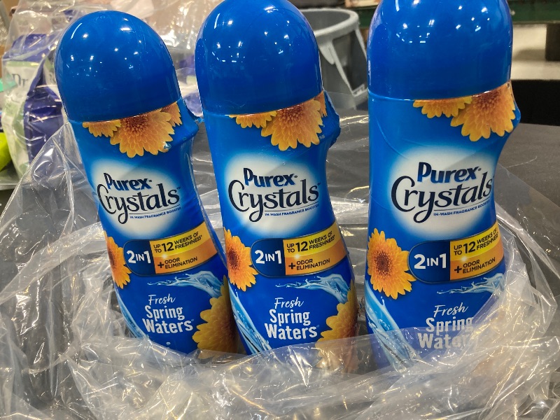 Photo 1 of Purex Crystals In-Wash Fragrance and Scent Booster, Fresh Spring Waters, 21 Ounce (Pack of 3)