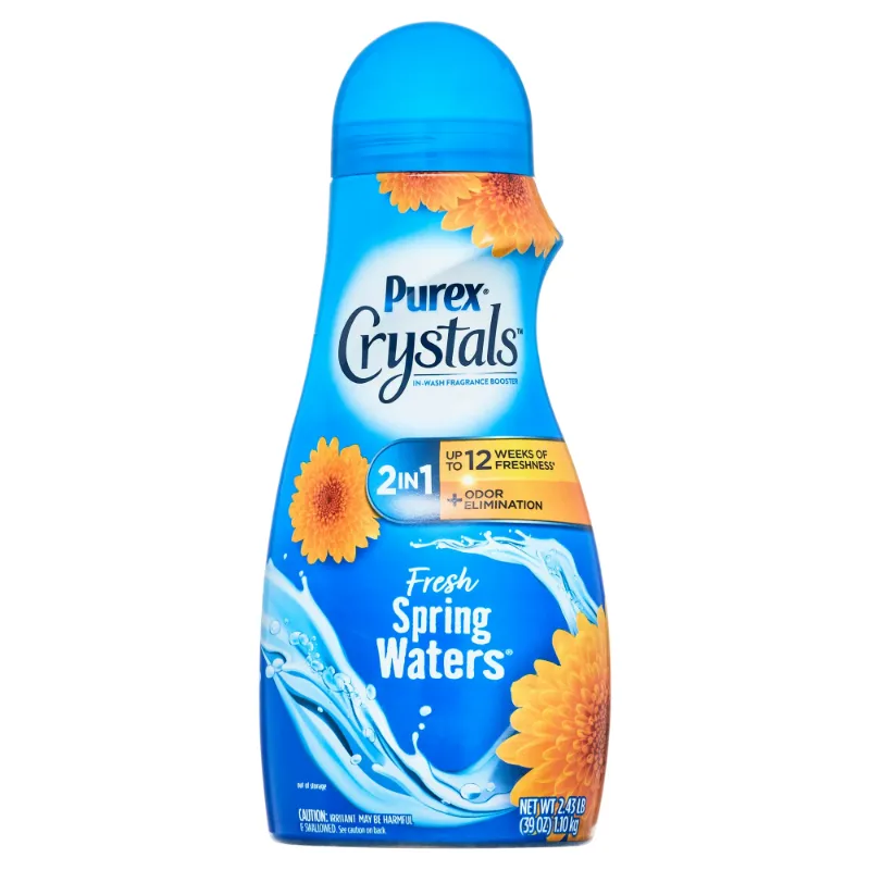 Photo 1 of Purex Crystals In-Wash Fragrance and Scent Booster, Fresh Spring Waters, 21 Ounce (Pack of 3)